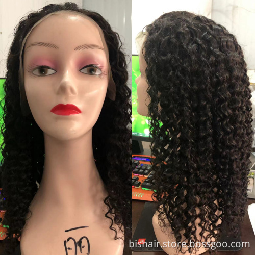 Deep Curly HD Lace Frontal Wig Peruvian Deep Curly Wave Human Hair Full lace Wig 180% Density Wig